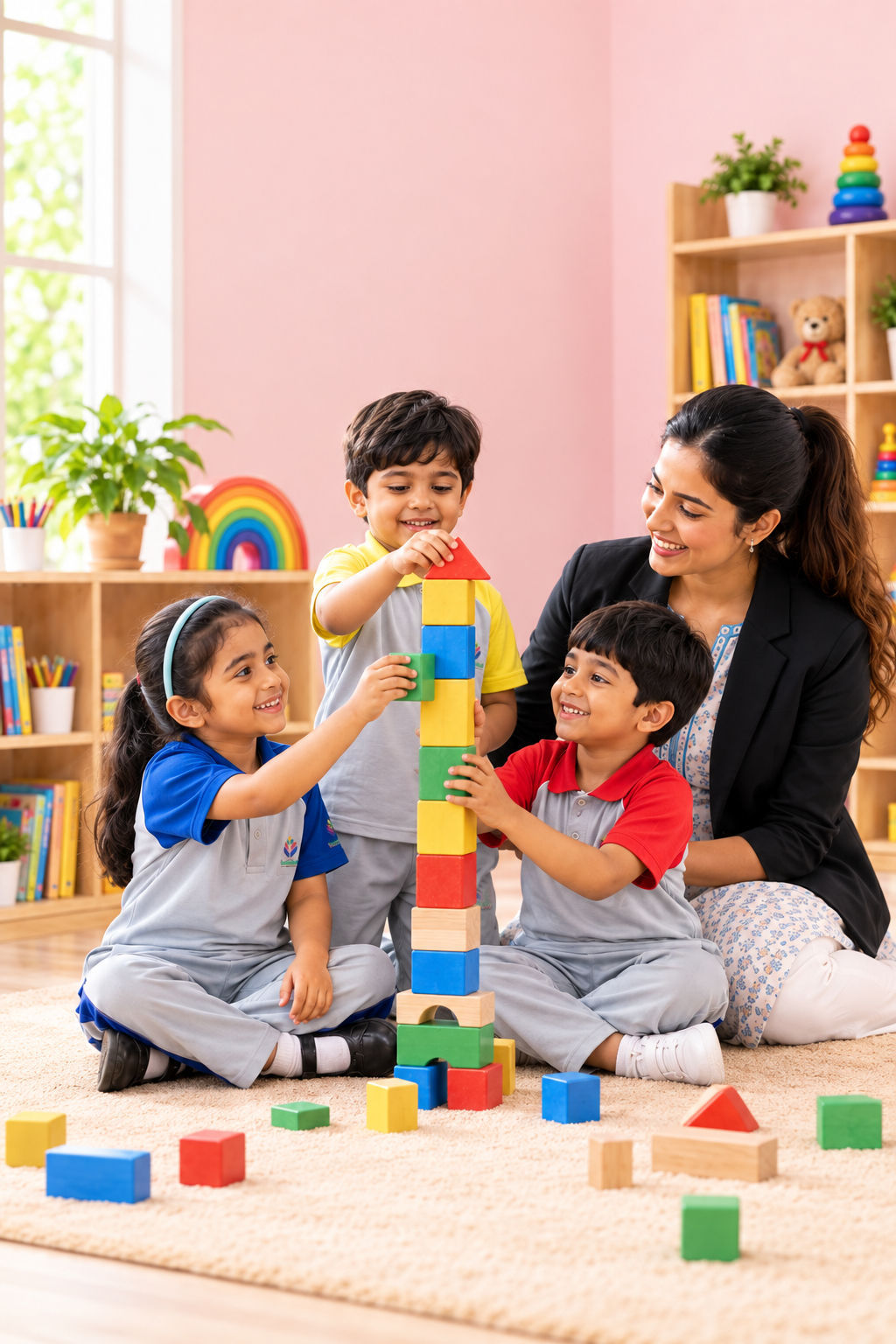 Teachers and preschool children learning through Early Genius programmes